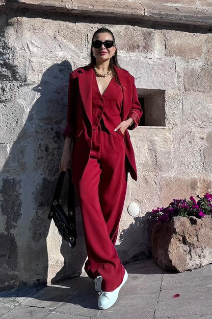 Holland Premium Bordo Blazer Ceket