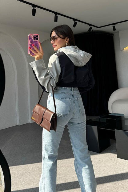 Hope Çift Renk Tasarım Mini Ceket