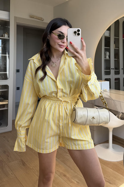 Hopper Sarı Şortlu Takım