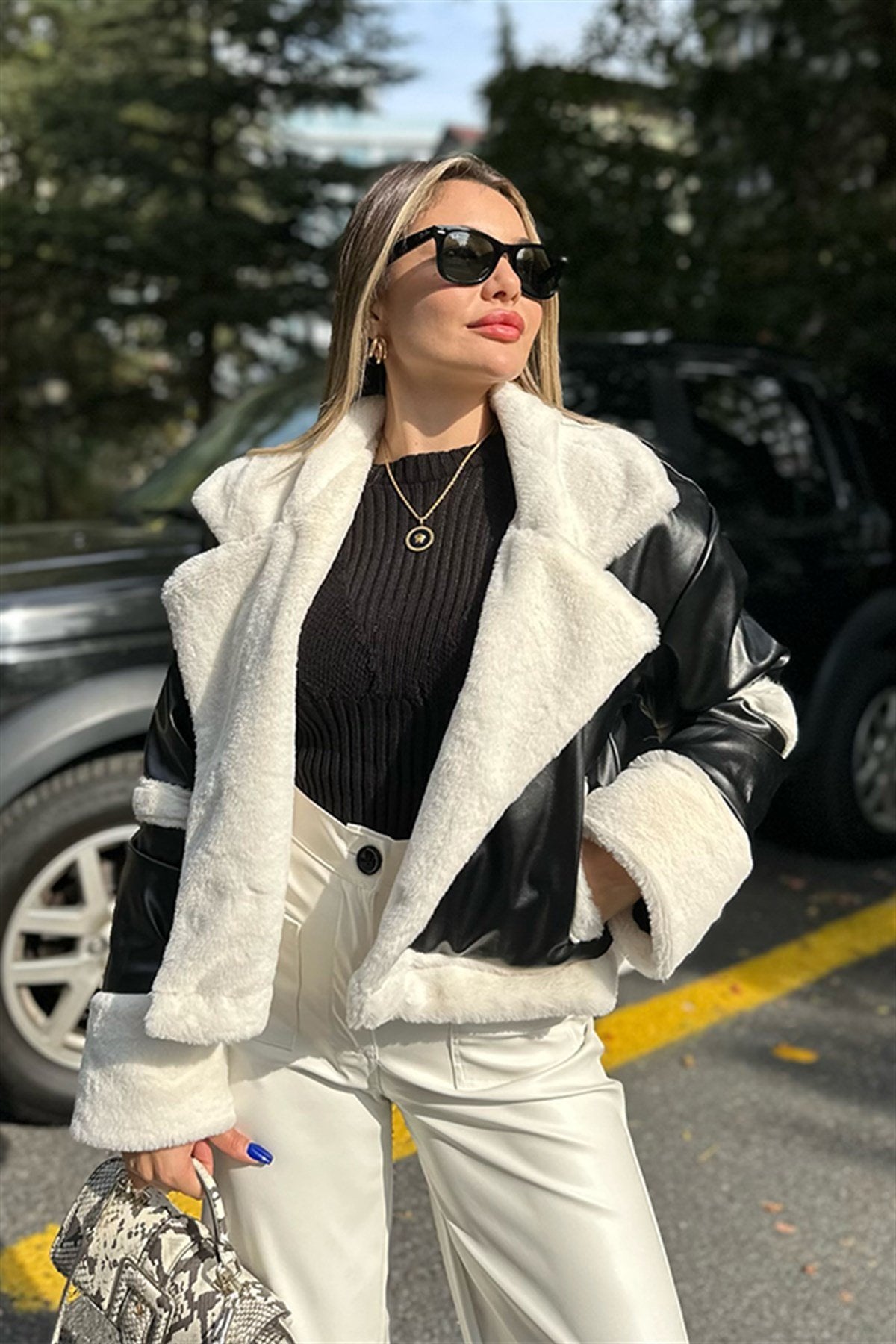 İçi yumuşak teddy deri ceket