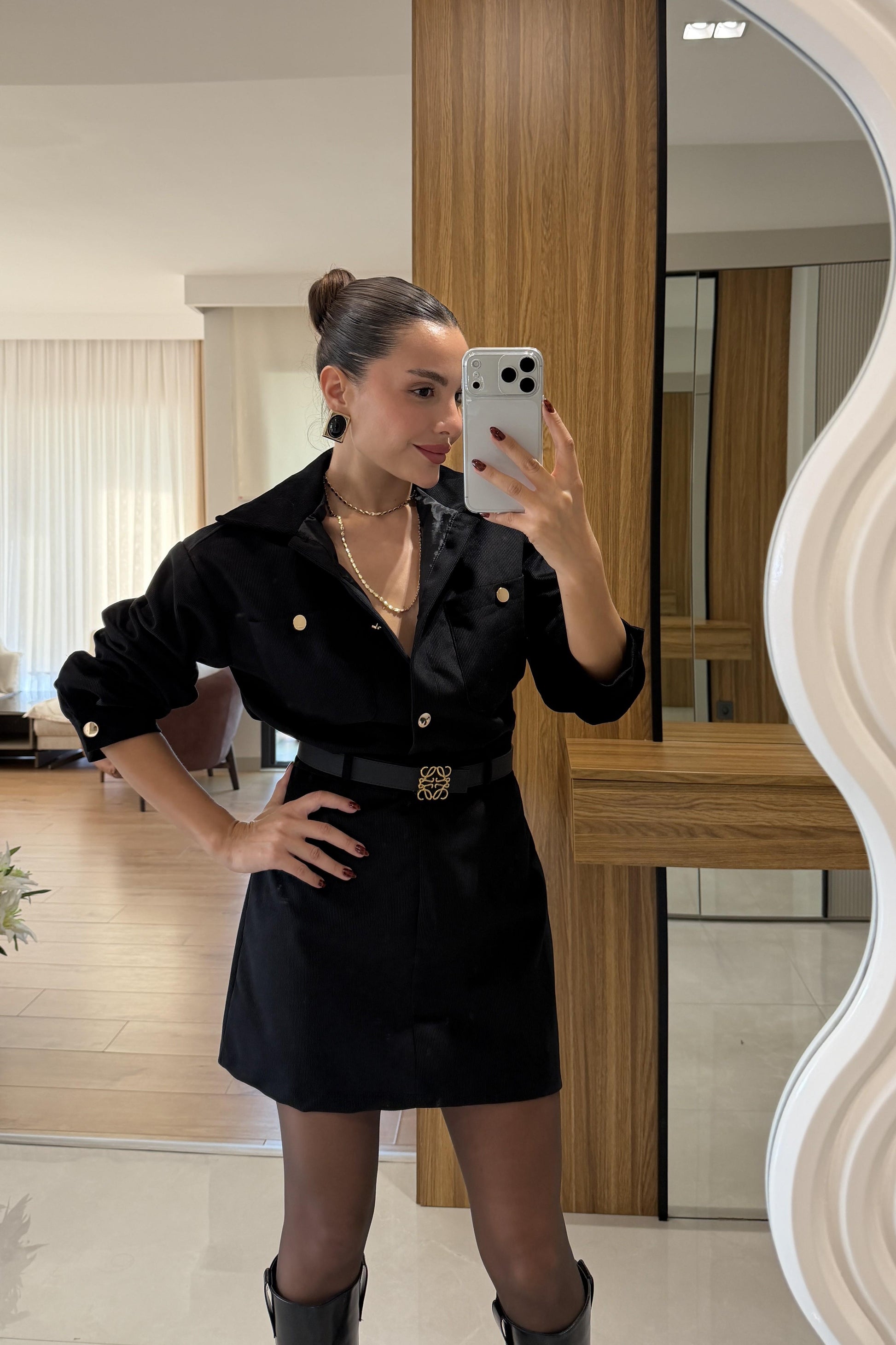 Jannet Siyah Kadife Takım