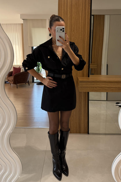 Jannet Siyah Kadife Takım