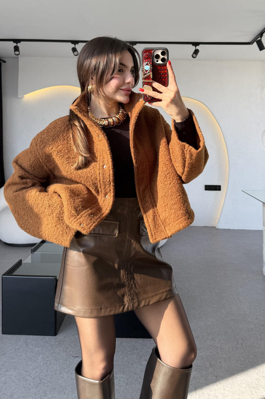 Jeneva Taba Kırçıllı Ceket