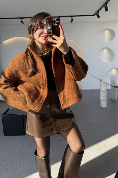 Jeneva Taba Kırçıllı Ceket