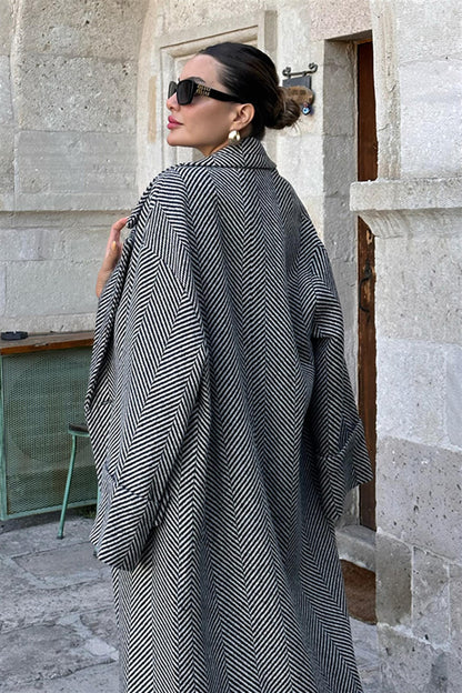 Joe Kruvaze Kaşe Kaban - Grey