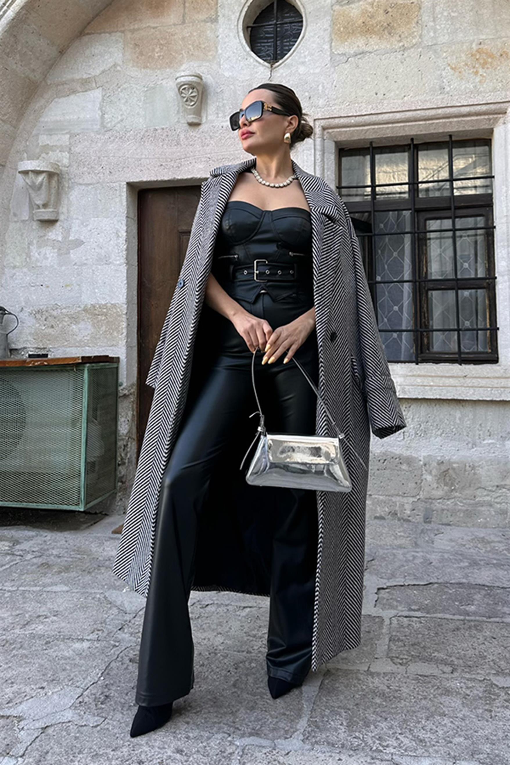 Joe Kruvaze Kaşe Kaban - Grey