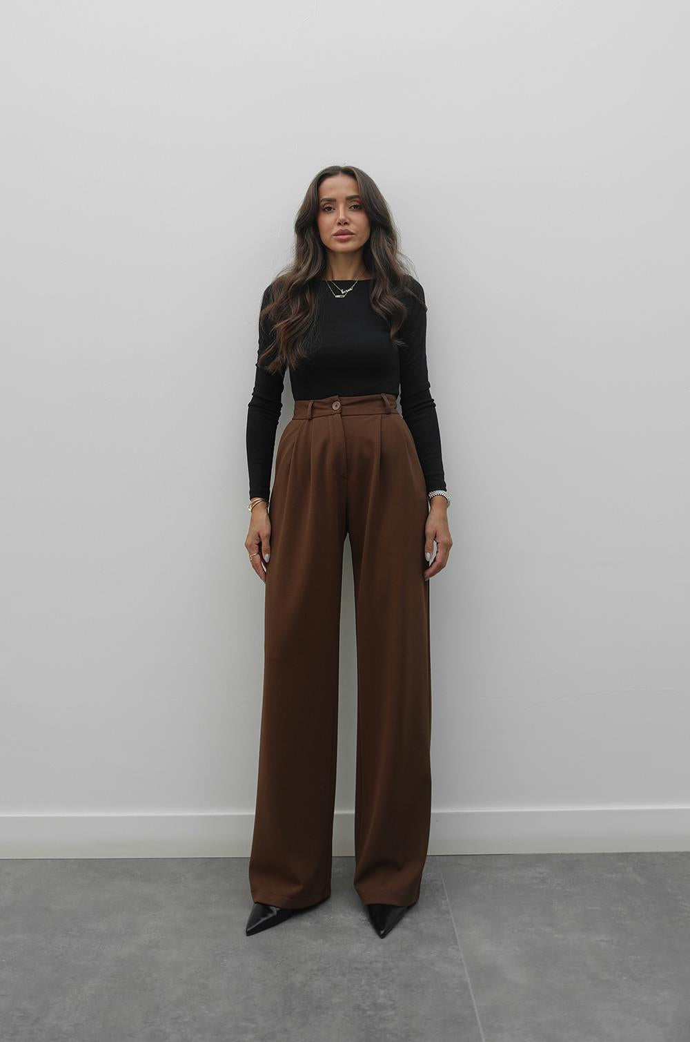 KAHVERENGI OSCAR PALAZZO PANTOLON