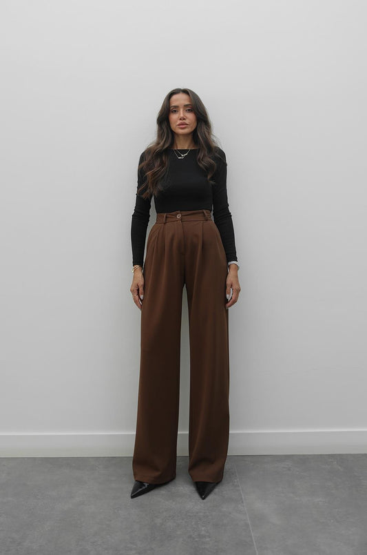 KAHVERENGI OSCAR PALAZZO PANTOLON