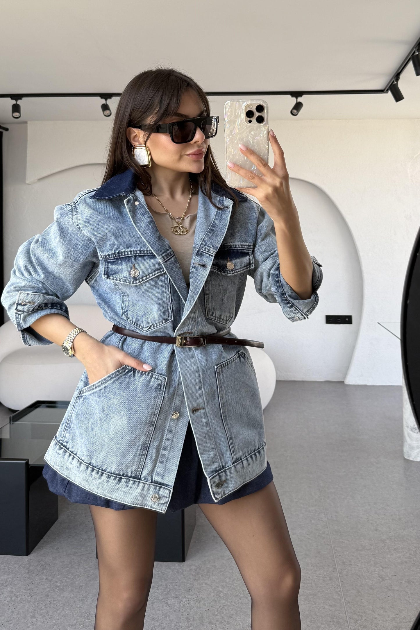 Kaila Buz Mavi Kot Ceket