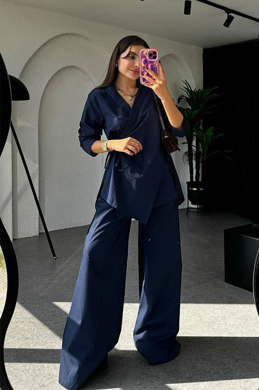 Kennedy Marka Model Lacivert Bağlamalı Takım