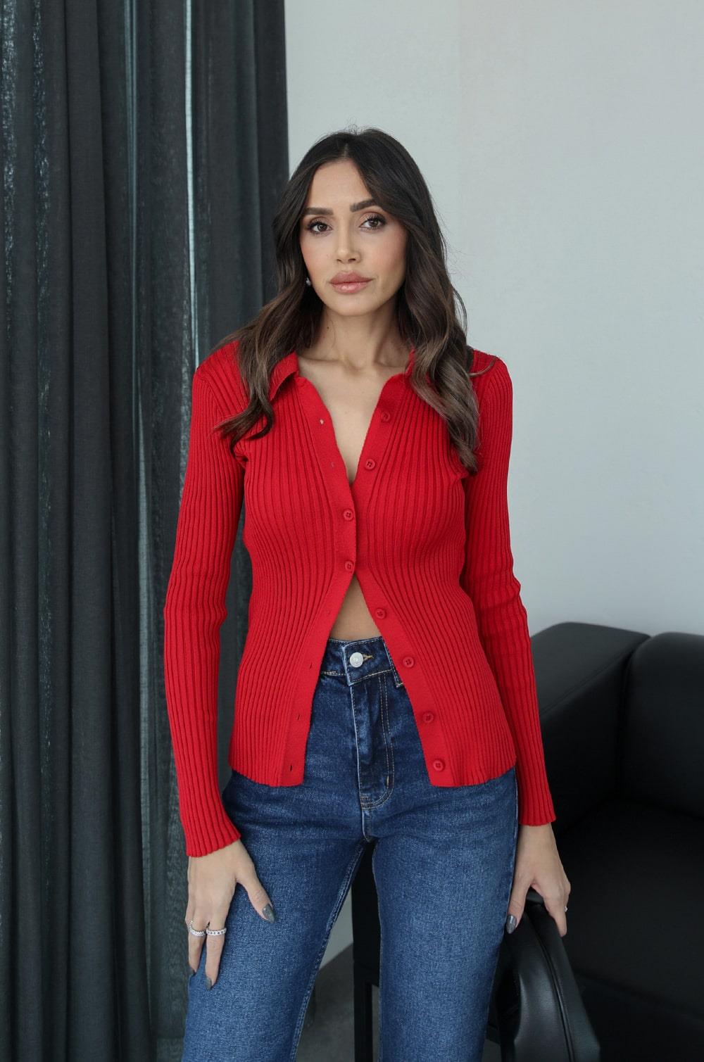 KIRMIZI POLO YAKA HIRKA