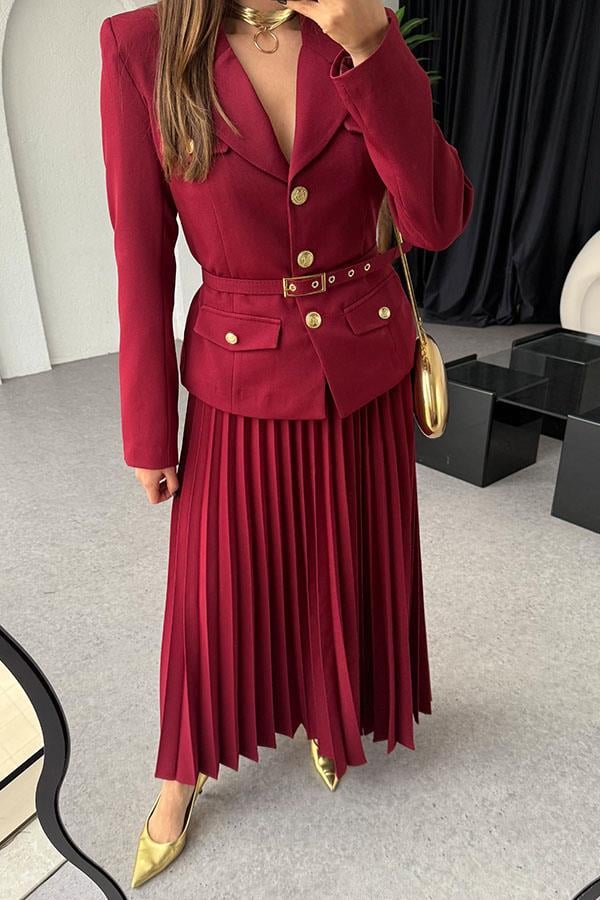 Kris Ceket Etek Tasarım Bordo Takım