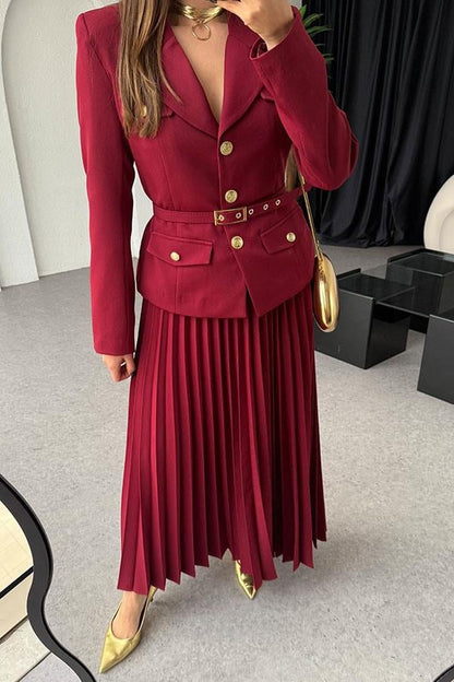 Kris Ceket Etek Tasarım Bordo Takım