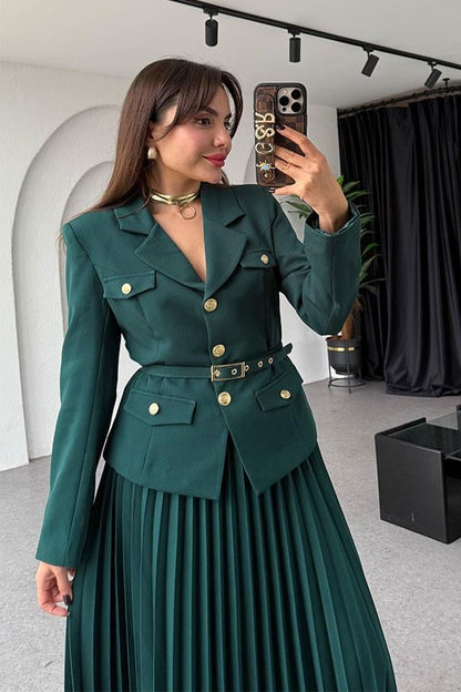 Kris Ceket Etek Tasarım Zümrüt Takım
