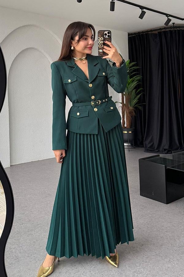 Kris Ceket Etek Tasarım Zümrüt Takım