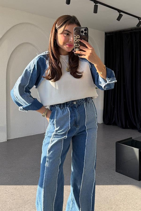 Kuhin Beyaz Kot Karışımlı Takım