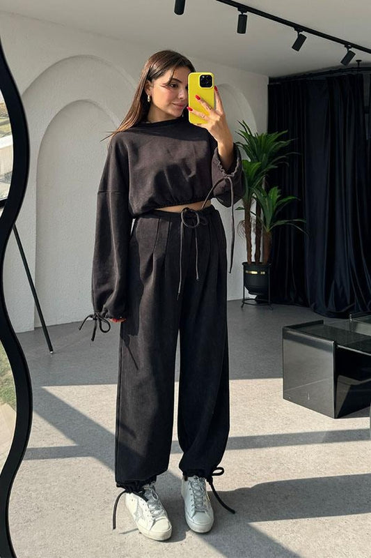 Kylea Yıkama Siyah Takım