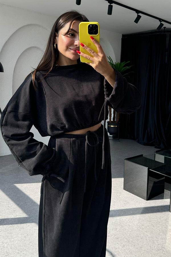 Kylea Yıkama Siyah Takım