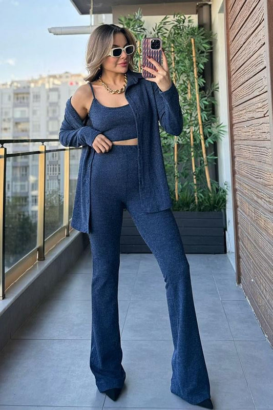 La Biela Üçlü Triko Takım - Lacivert