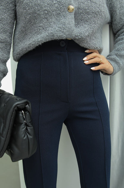 LACIVERT BIYELI PALAZZO PANTOLON