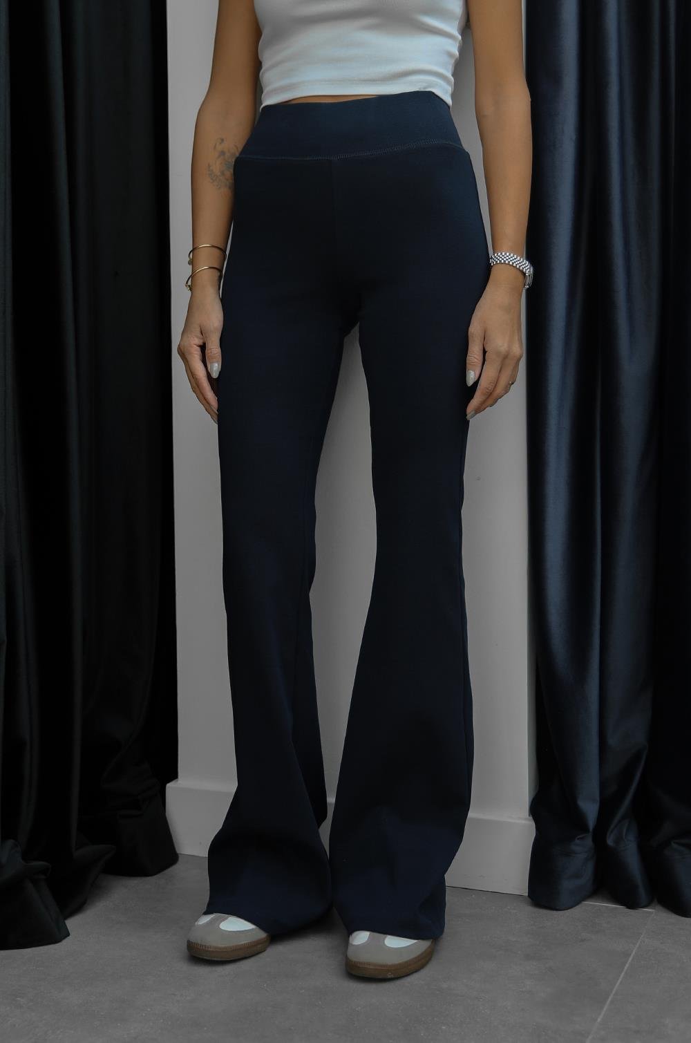 LACIVERT KAŞKORSE KEMER PANTOLON