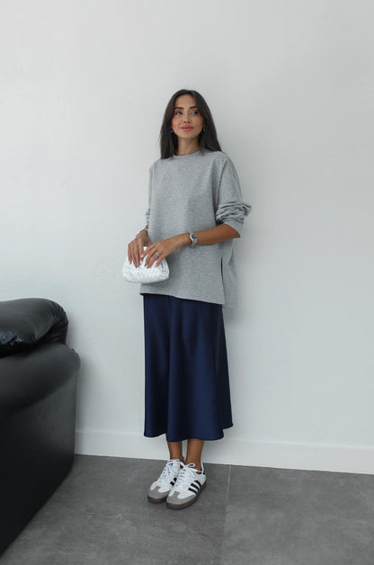 LACIVERT KREP SATEN ETEK