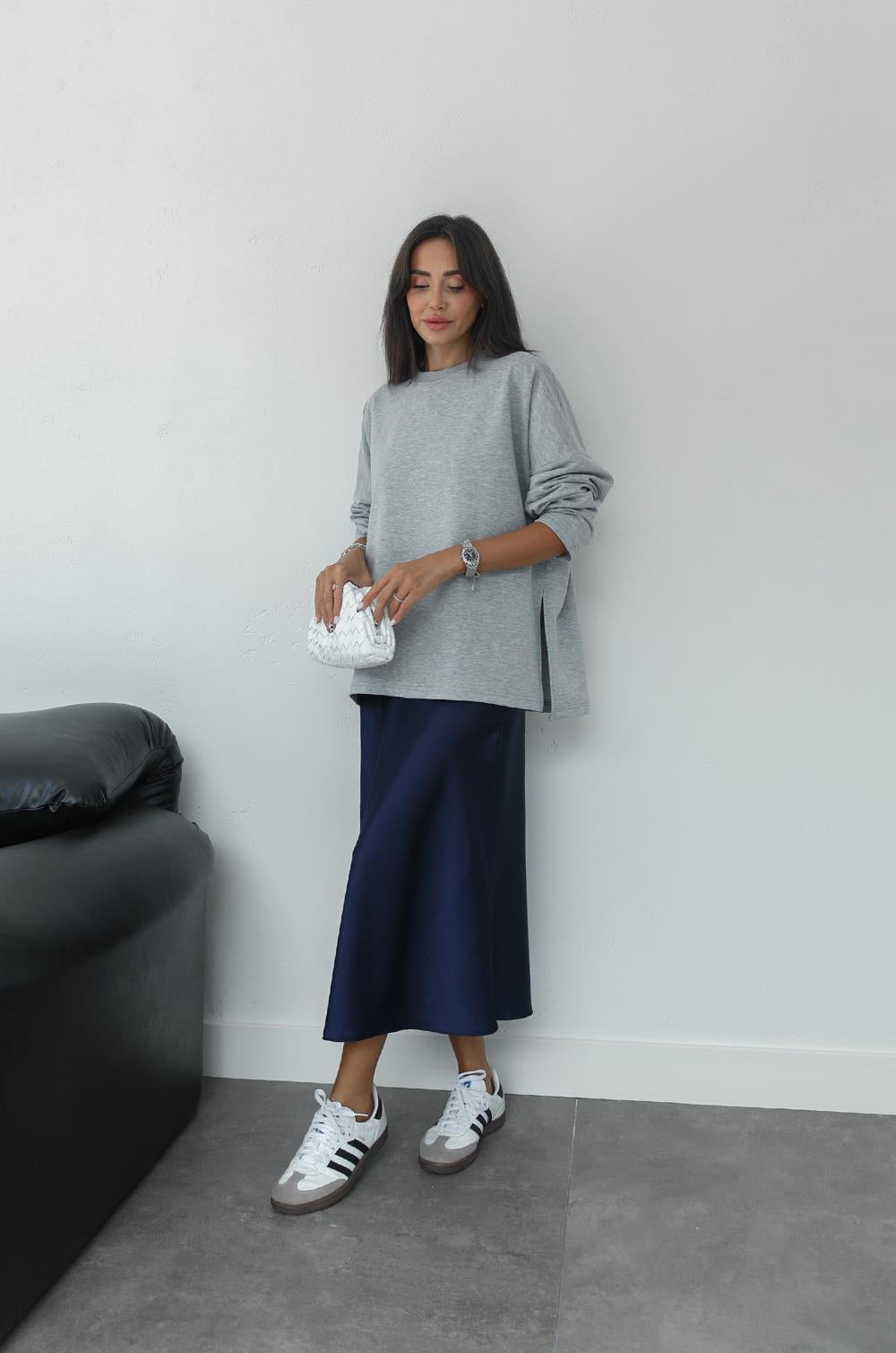 LACIVERT KREP SATEN ETEK