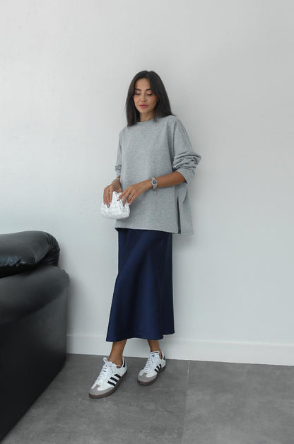 LACIVERT KREP SATEN ETEK