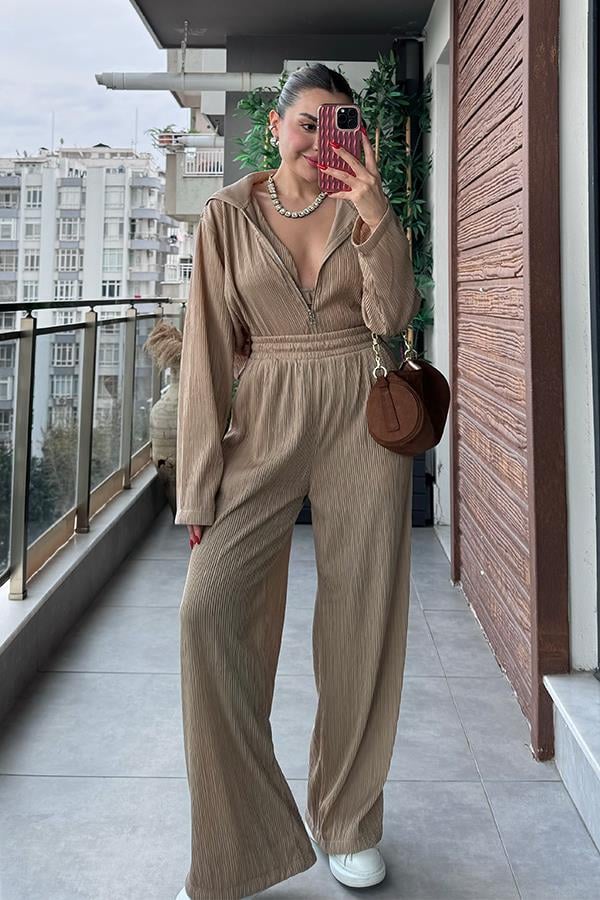 Laeti Büstiyerli Kırinkıl Üçlü Takım - Karamel