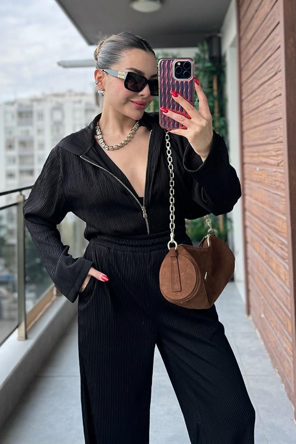 Laeti Büstiyerli Kırinkıl Üçlü Takım - Siyah