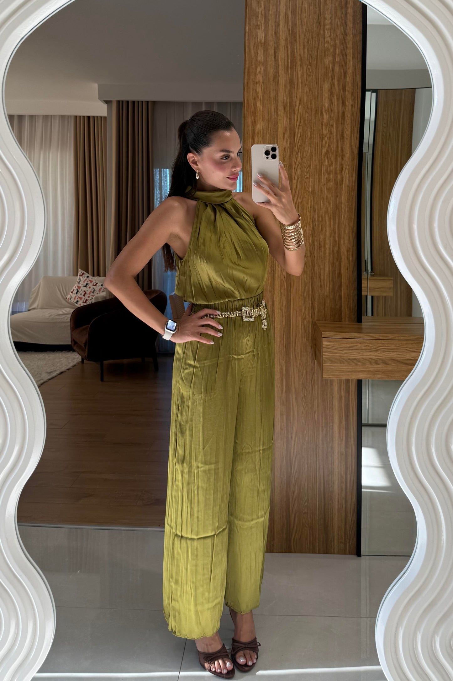 Laiza Saten Kırışık Model Takım