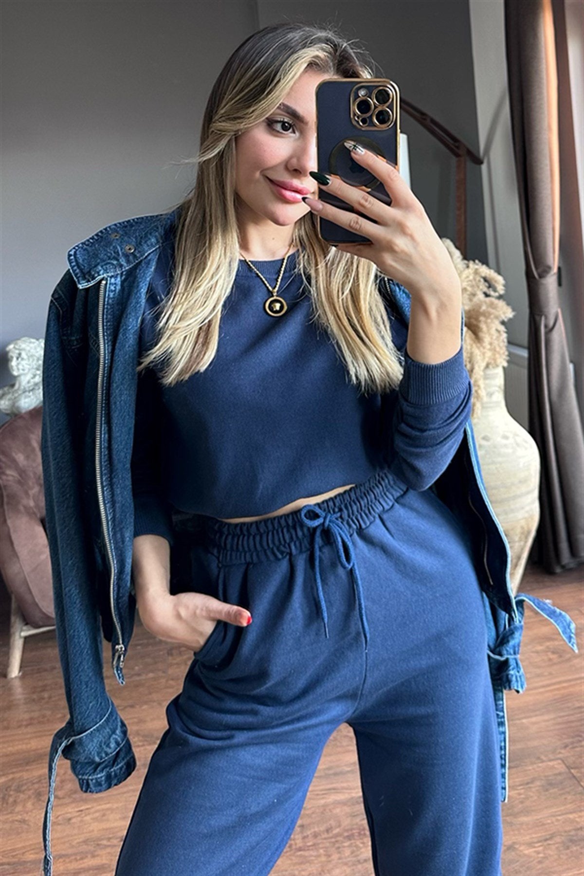 Latua lacivert ikili eşofman takım