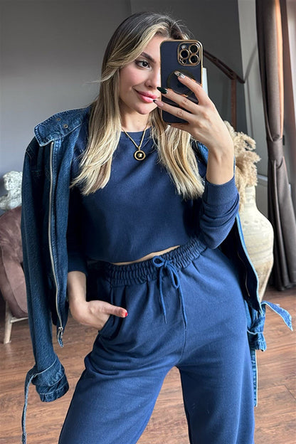 Latua lacivert ikili eşofman takım