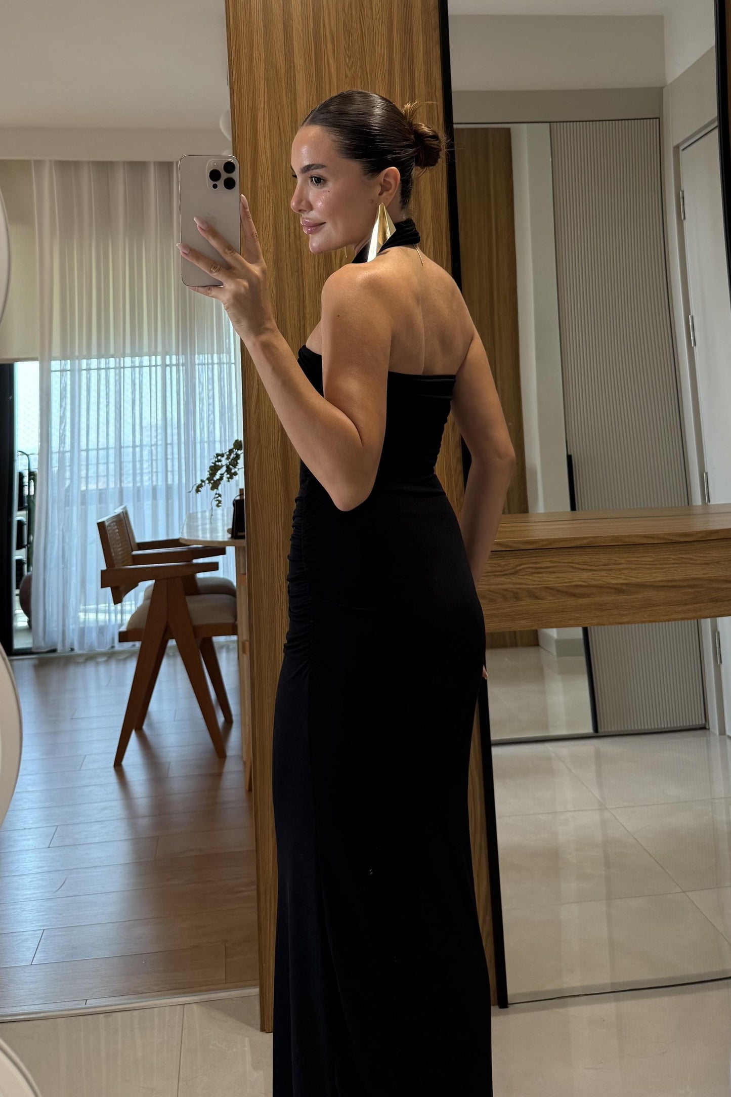 Laurent Siyah Gold Aksesuarlı Takım