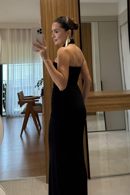 Laurent Siyah Gold Aksesuarlı Takım