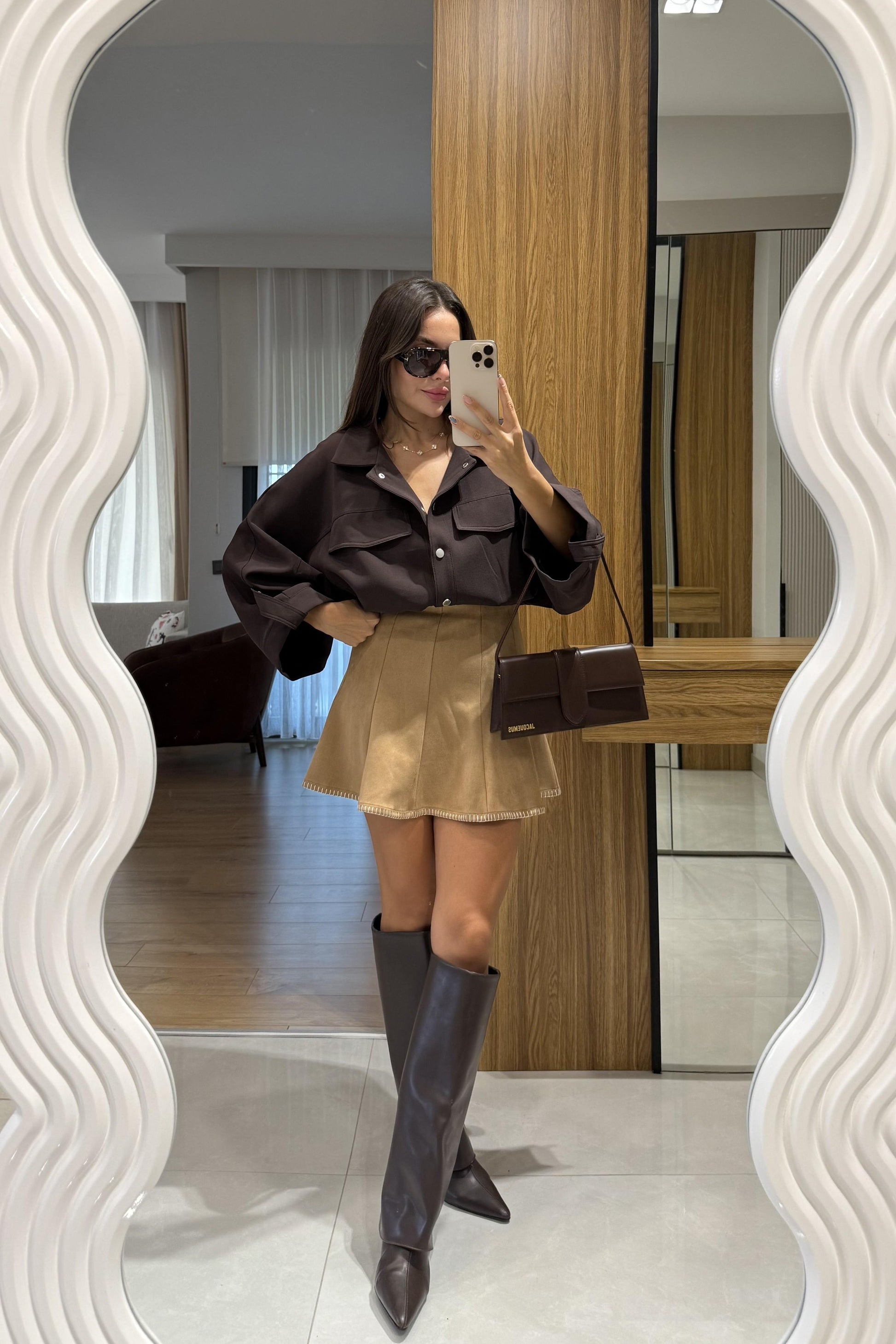 Lection Acı Kahve Yarasa Kol Ceket