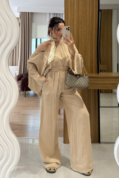 Leite Bej Salaş Müslin Takım