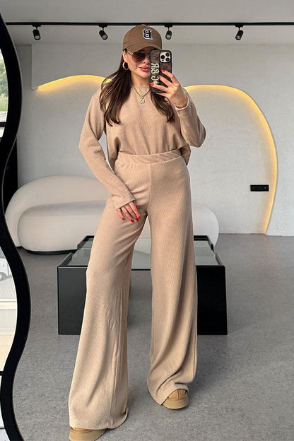 Lelia Sütlü Kahve Fitilli Takım