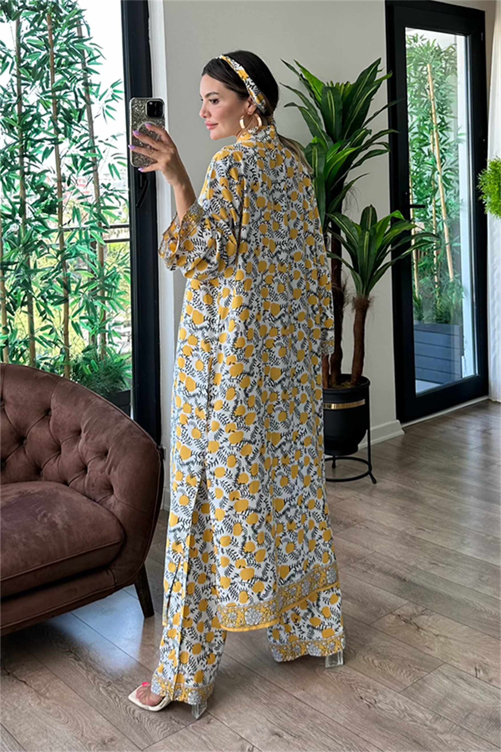 Lemon kimonolu viskon takım