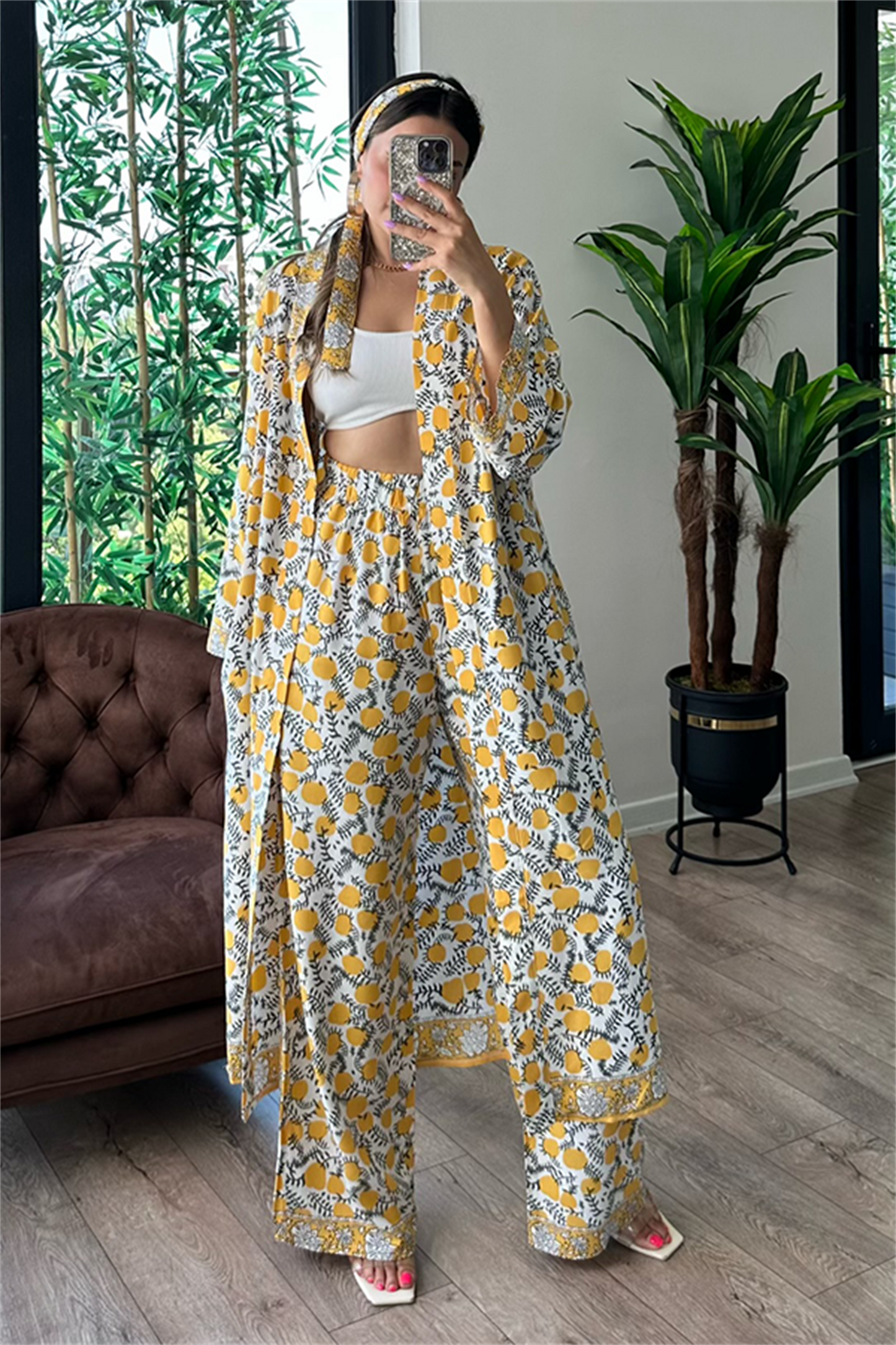 Lemon kimonolu viskon takım