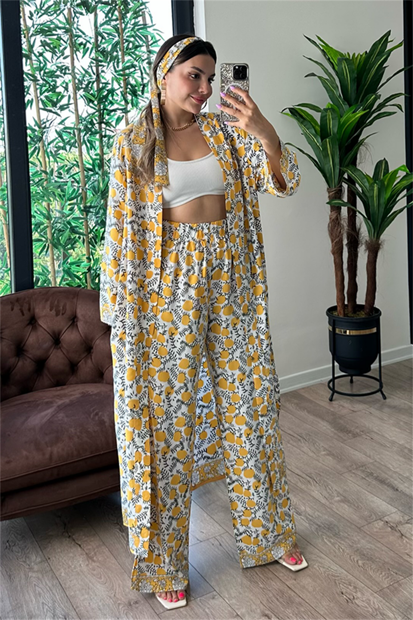 Lemon kimonolu viskon takım