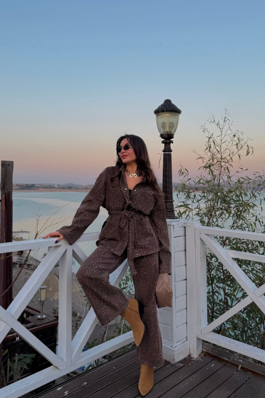 Leona Kahverengi Leopar Pantolon