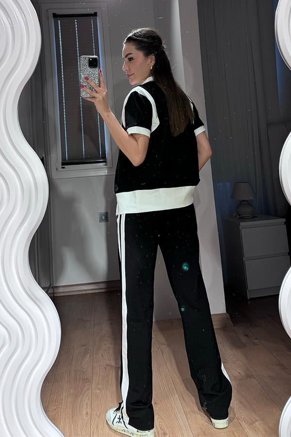 Lerin M harf Baskılı Orjinal Takım - Siyah