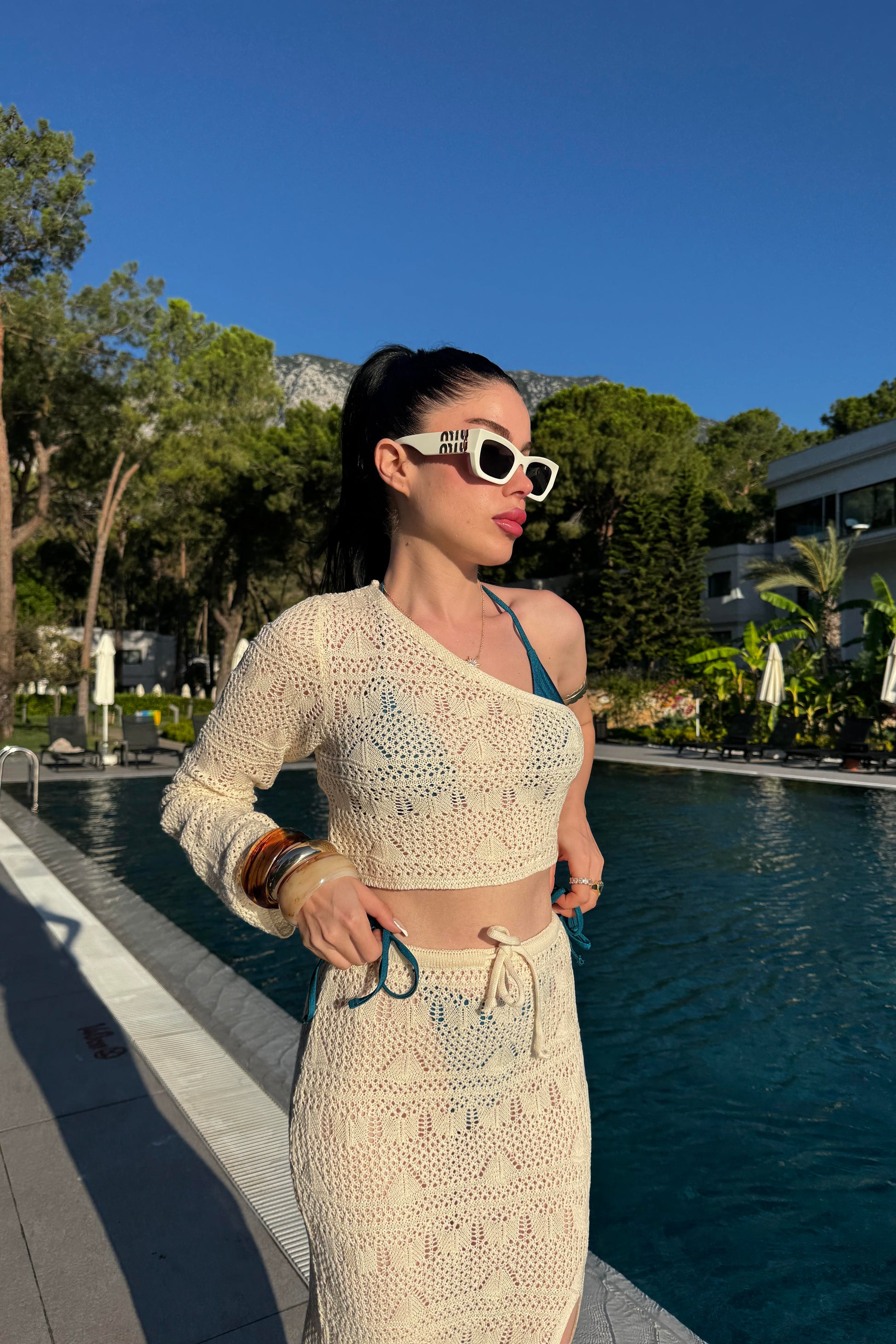 Leroy Tek Kol Bohem Beachwear Takım