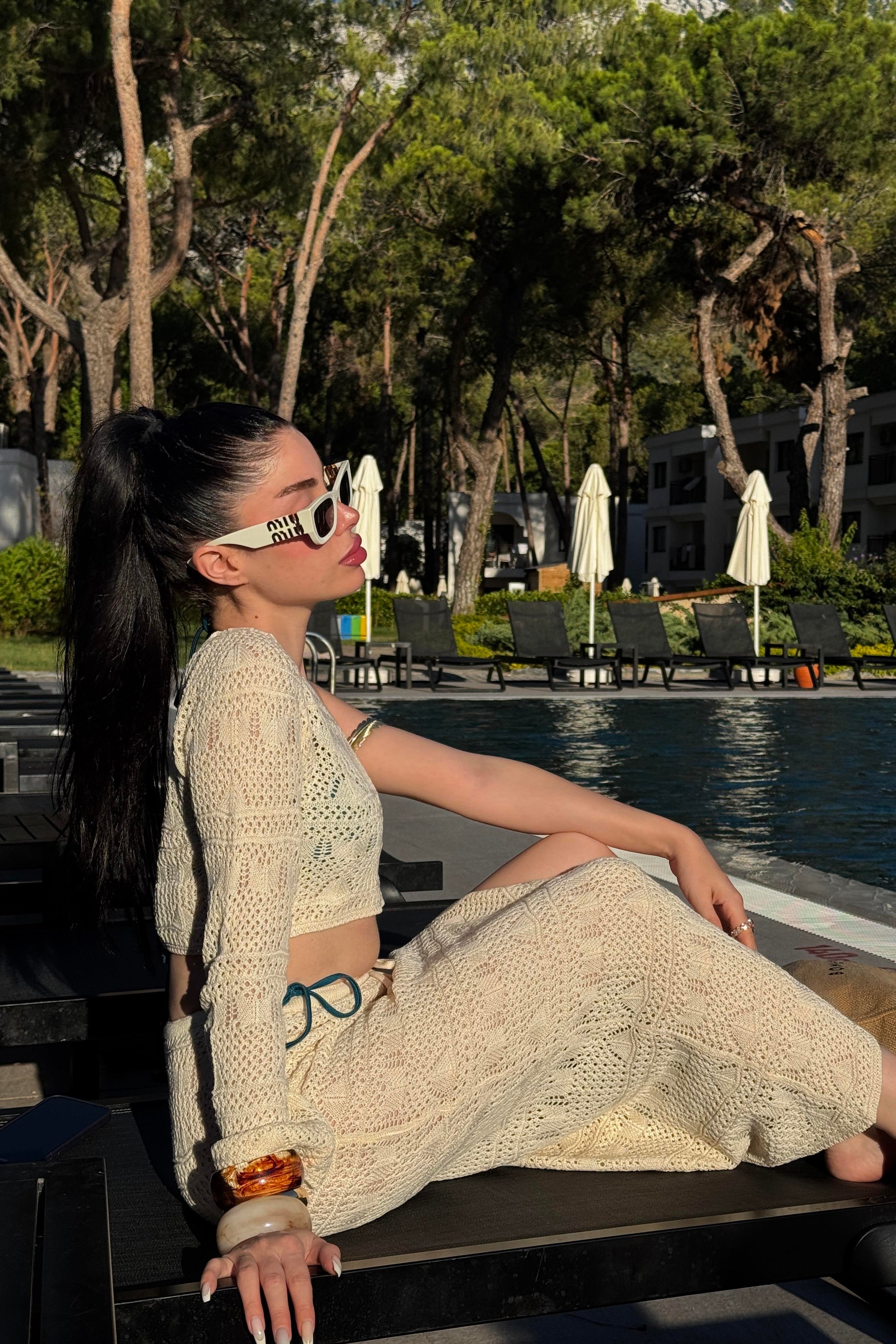 Leroy Tek Kol Bohem Beachwear Takım