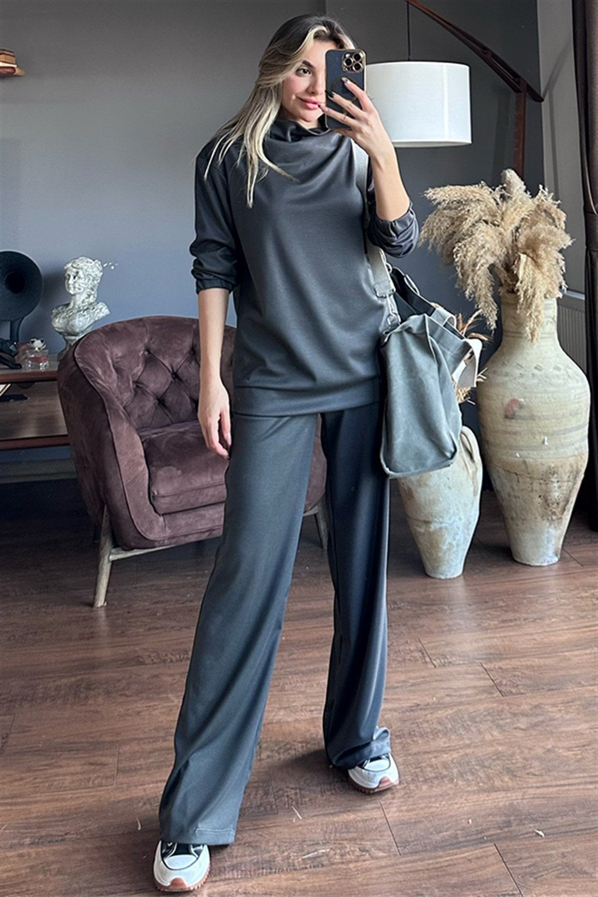 Leslie füme ikili eşofman takım