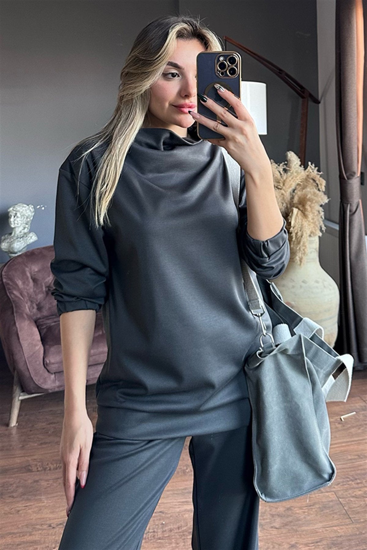 Leslie füme ikili eşofman takım