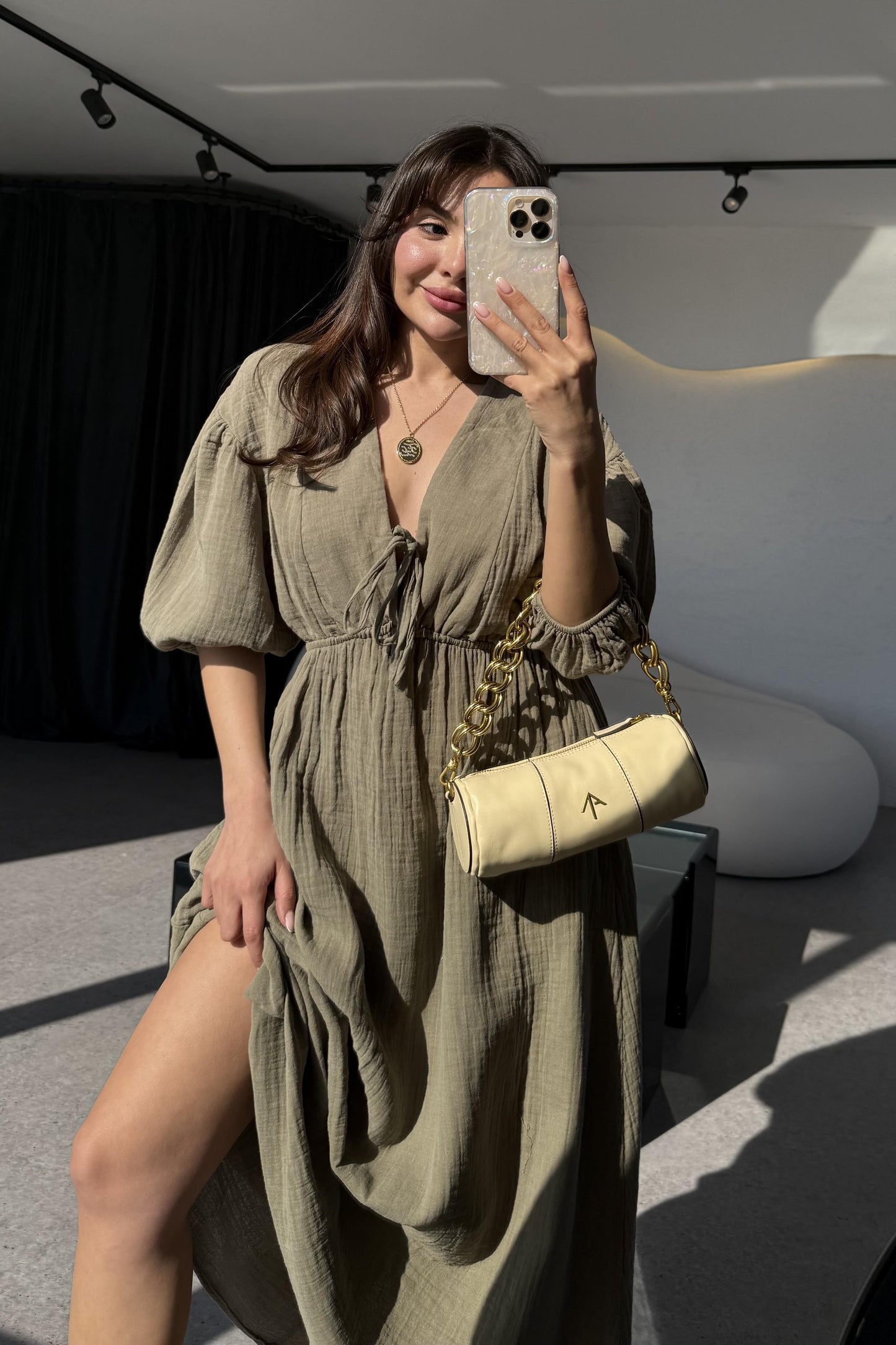 Leydia Haki Müslin Elbise