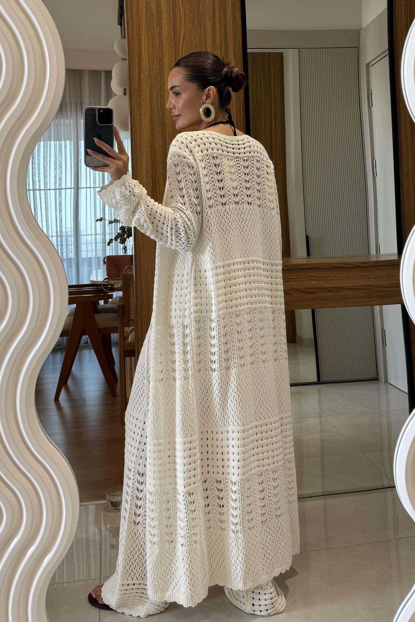 Lezzie Krem Ajurlu İkili Takım