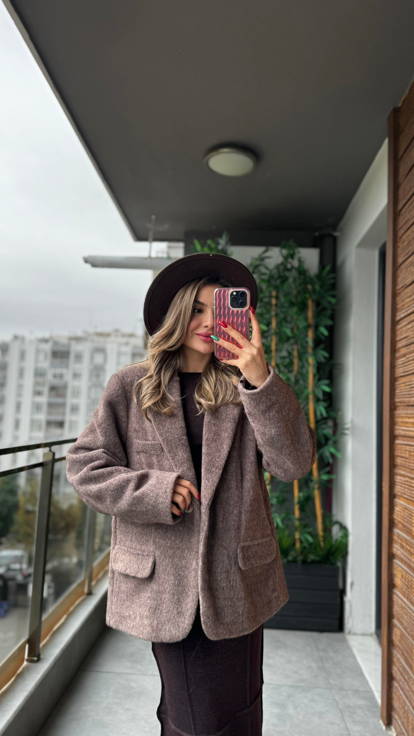 Liam Kaşe Yumoş Blazer Ceket - Kırçıllı Kahve